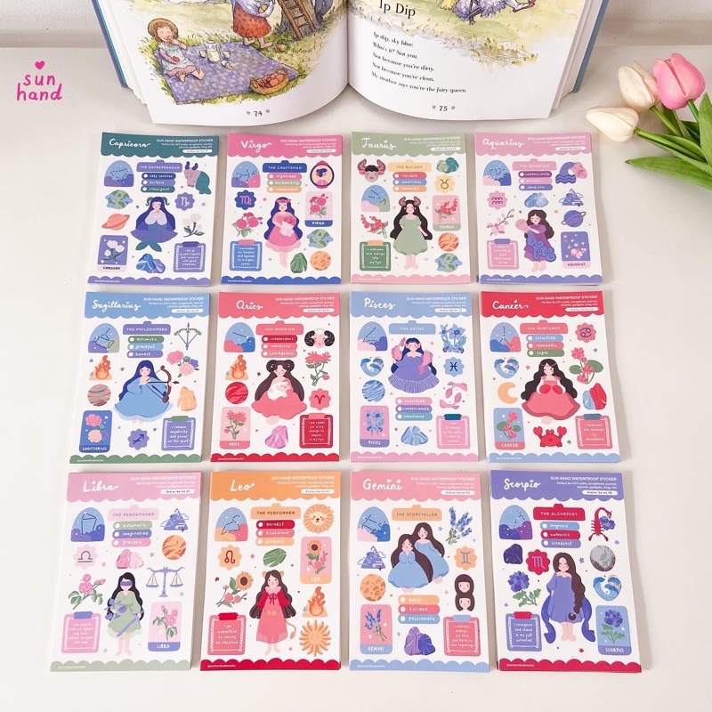 

Zodiac Series - Waterproof Sticker Sheets