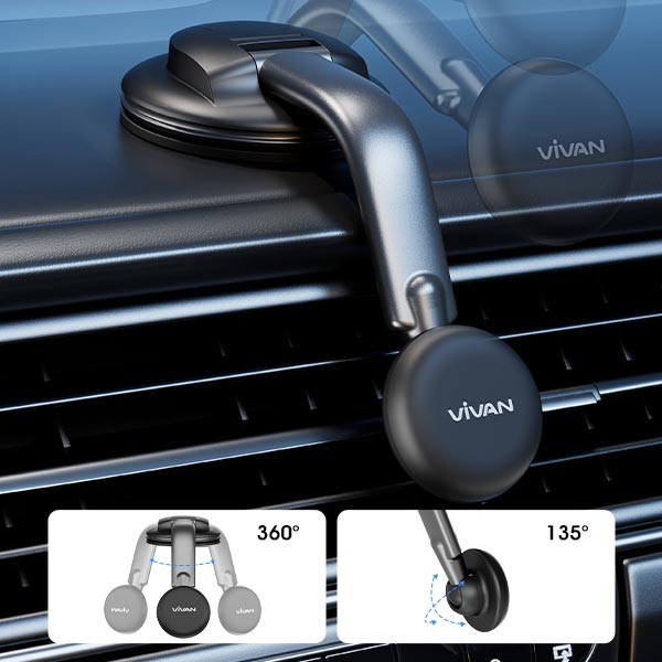 Vivan CHS13 Magnetic Car Holder Mobil Phone Dashboard Mount / Holder HP Mobil
