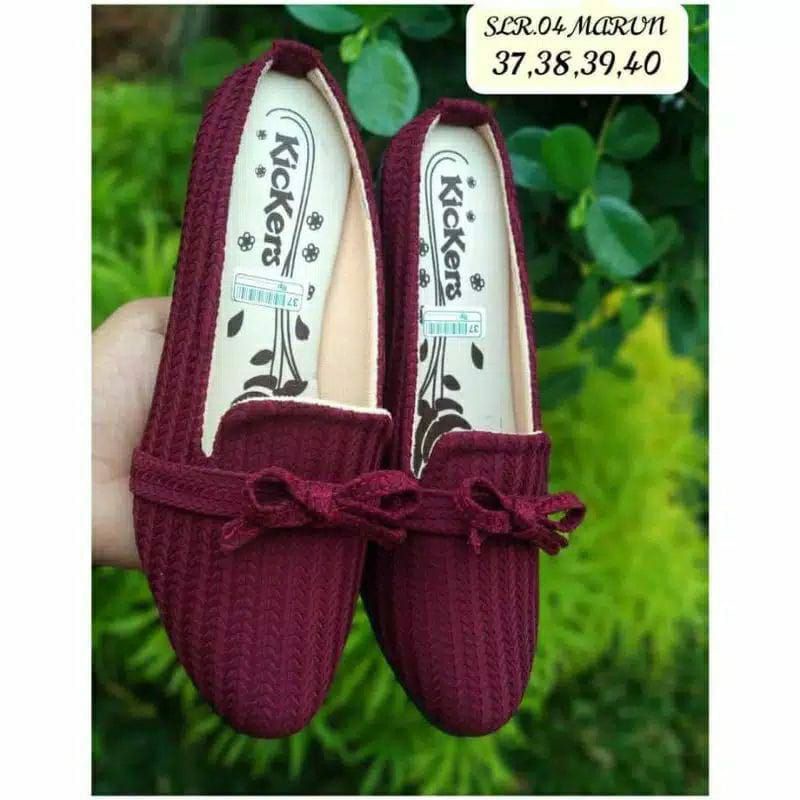 Flatshoes Rajut/flatshoes cewek/flatshoes wanita/sandal selop
