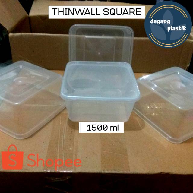 Thinwall 1500 ml / Thinwall 1500ml / Thinwall 1500ml Square isi 25 pcs