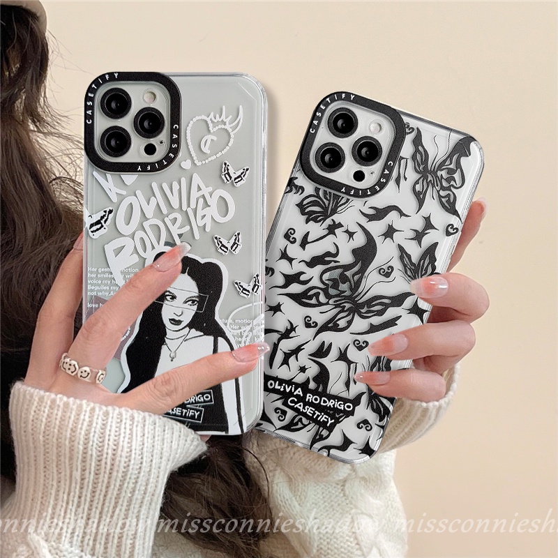 Soft Case Tpu Transparan Motif Butterfly Girl Untuk iPhone 11 13 12 pro Max 7 6 6s 8 plus XR X XS Max SE 2020