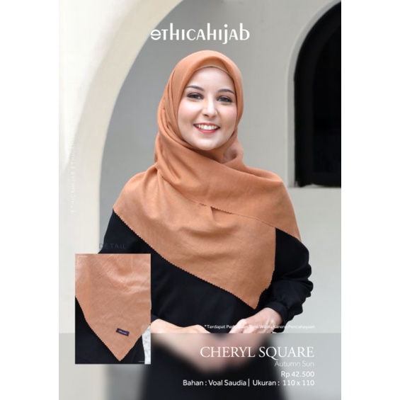 HIJAB SEGIEMPAT LASERCUT ° CHERYL SQUARE  ETHICA HIJAB