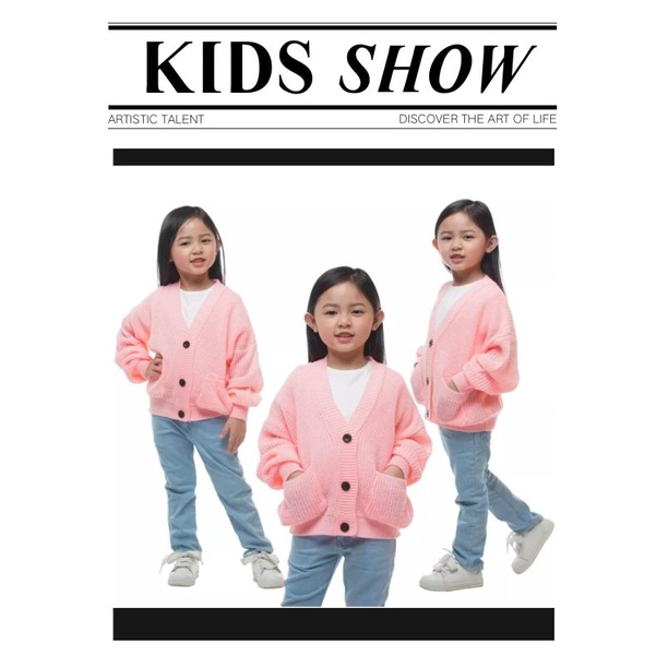 MOOYA CARDI PREMIUM/CARDIGAN SEKER ANAK/LOCI 4-7 TAHUN