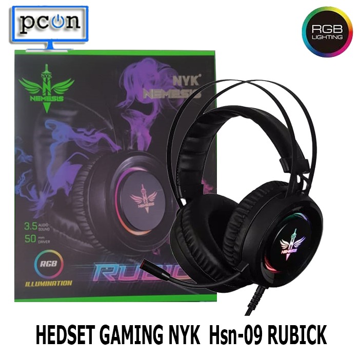 Headset Gaming Rubick NYK HS-N09 Color RGB Original