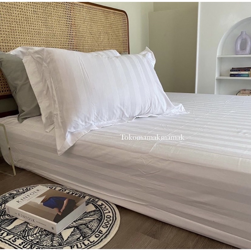 Sprei Hotel Dobby Cotton 300tc, Bedcover Only (tanpa sprei set)