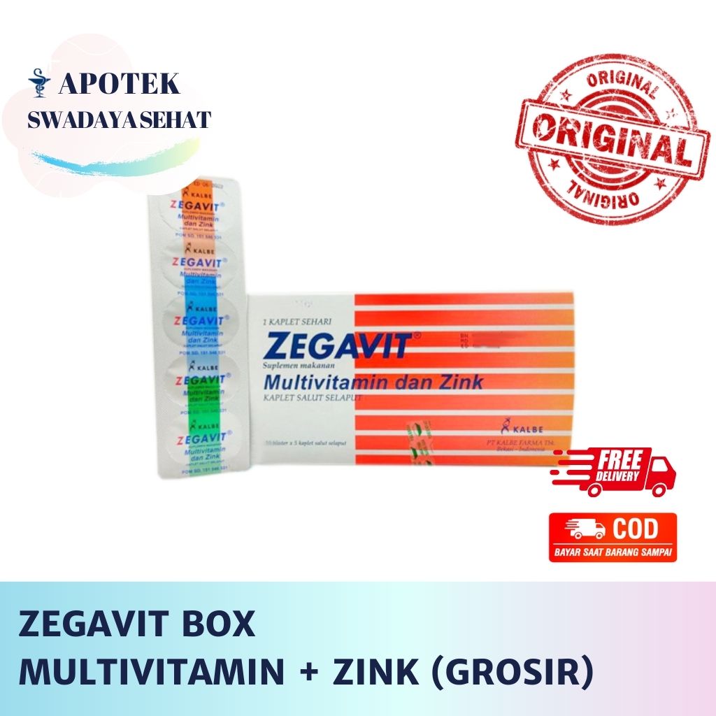 ZEGAVIT BOX - Multivitamin dan Zink Dewasa 50 Tablet