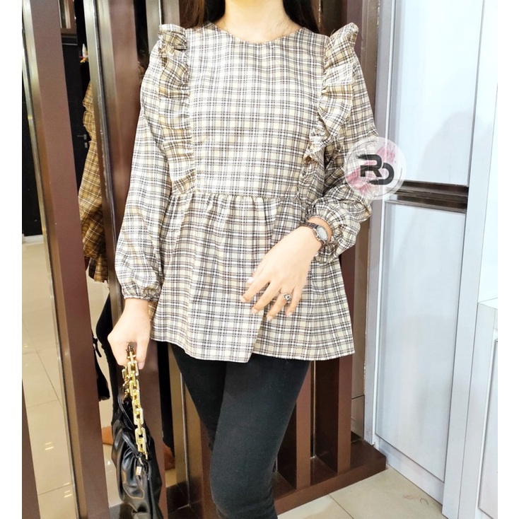 RD FASHION CIRELEA BLOUSE - BLOUSE MUTHIA FIT TO L-KOTAK BLR CREM