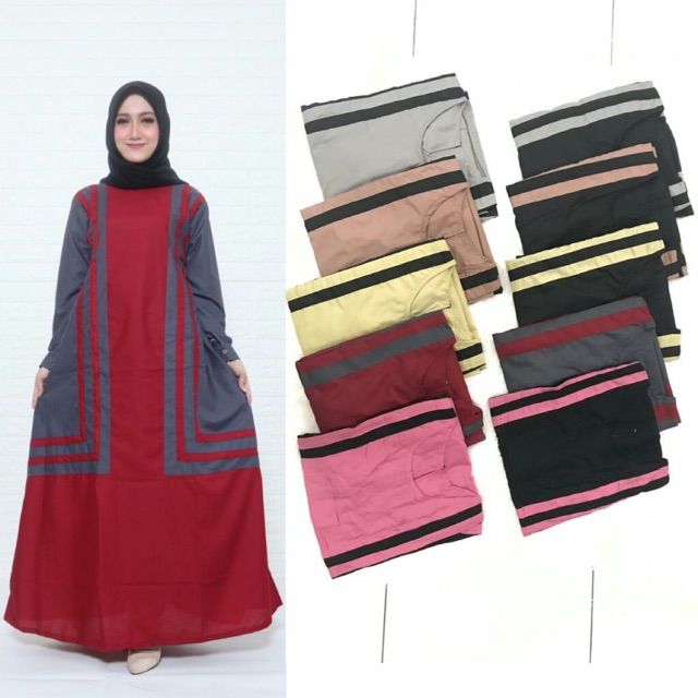 Baju gamis Dress panjang Sania