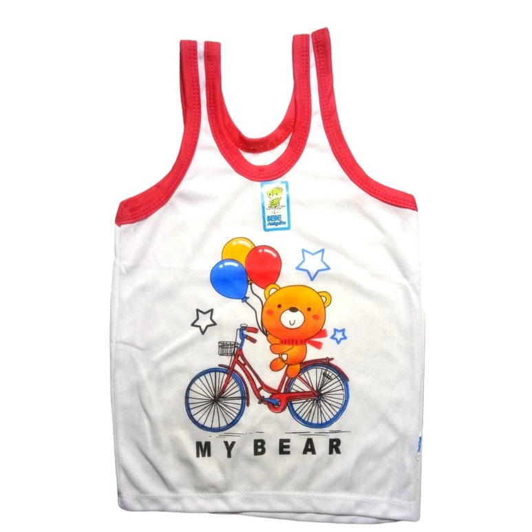 3 Pcs Singlet Kutung PUTIH - Kaos Dalam Anak Motif SNI dari 3 Bulan s/d 7 Tahun-Vegasus Store