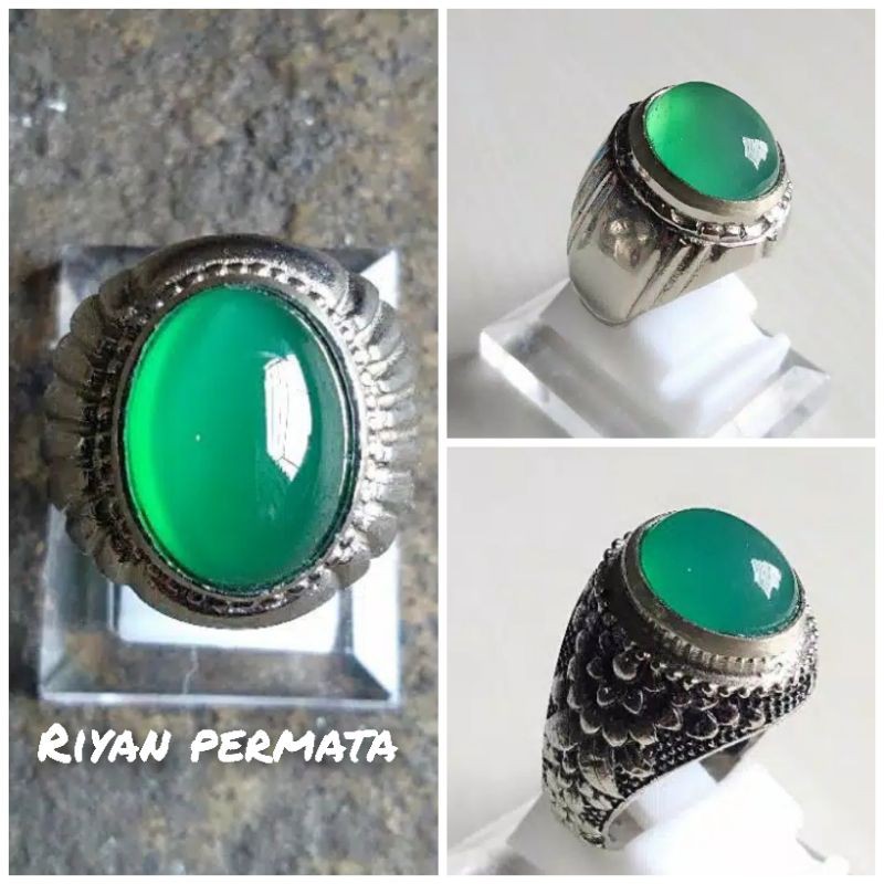Batu cincin Sulaiman hijau kristal giwang,lavender dan Sulaiman kuning