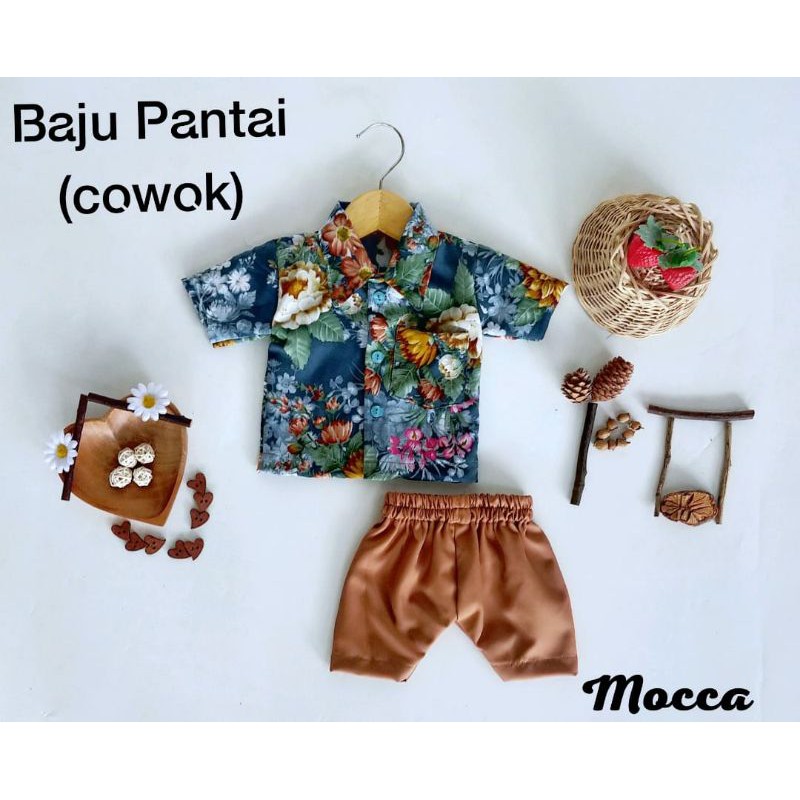 BAJU PANTAI NEWBORN/BAYI/ANAK/KOSTUM PHOTOSHOOT/KOSTUM ANAK LAKI-LAKI (READYSTOK)