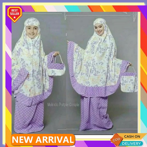 [Art. 64] Mukena Couple Ibu Dan Anak Terbaru Perempuan 2021 Umur Tahun Autumn Rose Rayon Bali ✨Impor