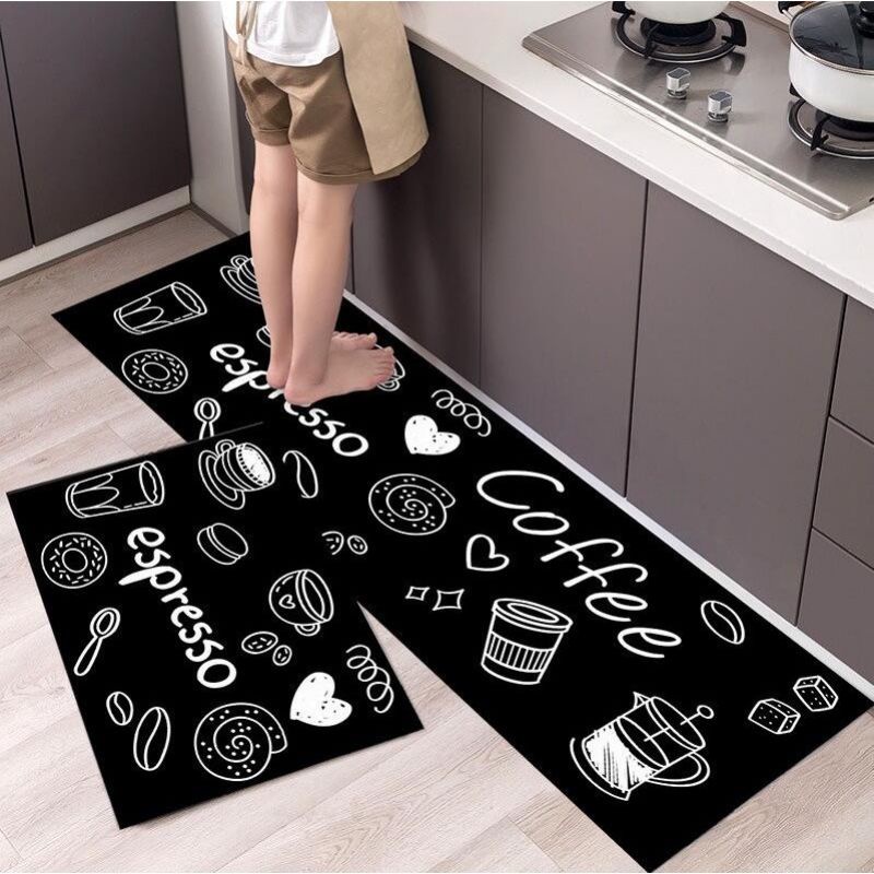 1set Keset dapur 2 in 1 Door Mat Trendy Keset Kaki Dapur Pintu Kamar