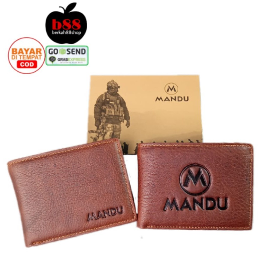 Dompet Pria Kulit Pria Lipat Kulit Asli Full Grain MDU805