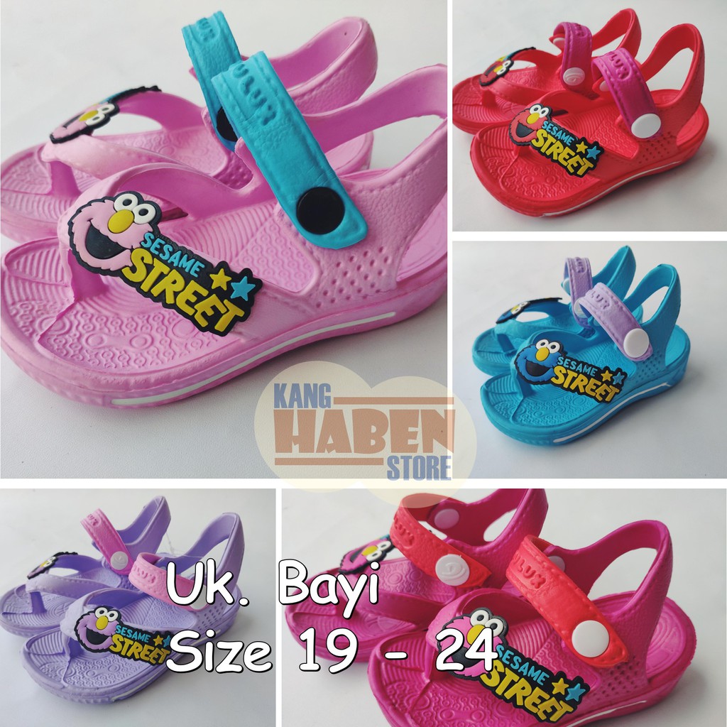 175E Sandal Jepit Bayi Karakter Sesame Street ELMO - Fashion Anak Laki laki Perempuan Balita Sendal