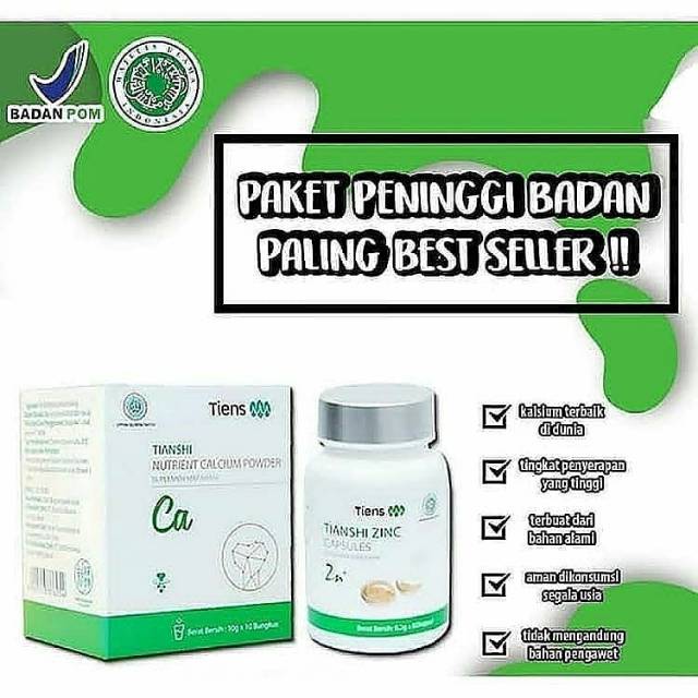Peninggi badan Tiens susu NCP dan kapsul Zinc