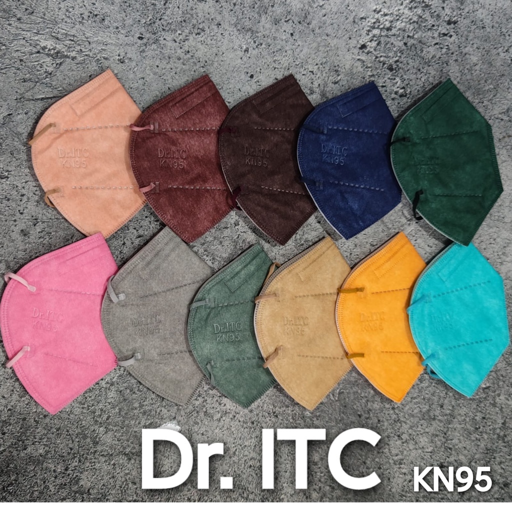 DR ITC KN95 EMBOS - MASKER KN95 5PLY DRITC EMBOS KEMENKES WARNA WARNI &amp; MIX