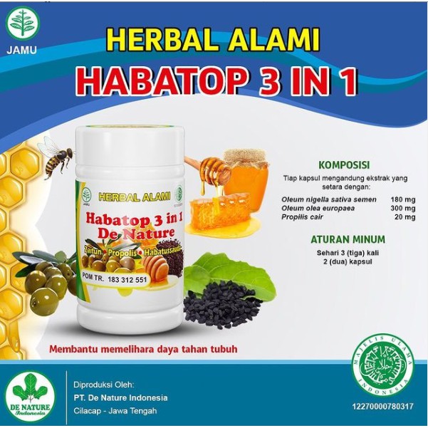 HABATOP DE NATURE HABATUSAUDA HERBAL ALAMI DENGAN BAHAN 100% DARI ALAM