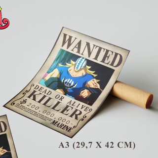Killer Poster Wanted Bounty One Piece Shopee Indonesia