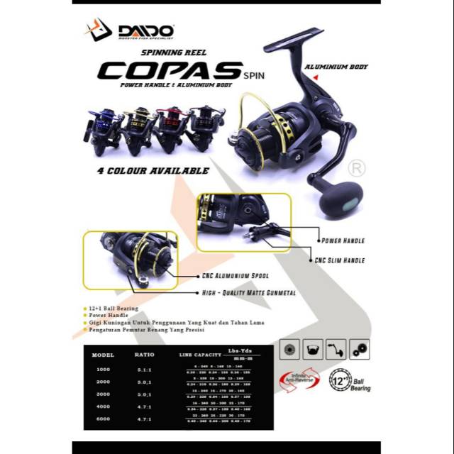 Reel daido copas 1000 Dan 2000