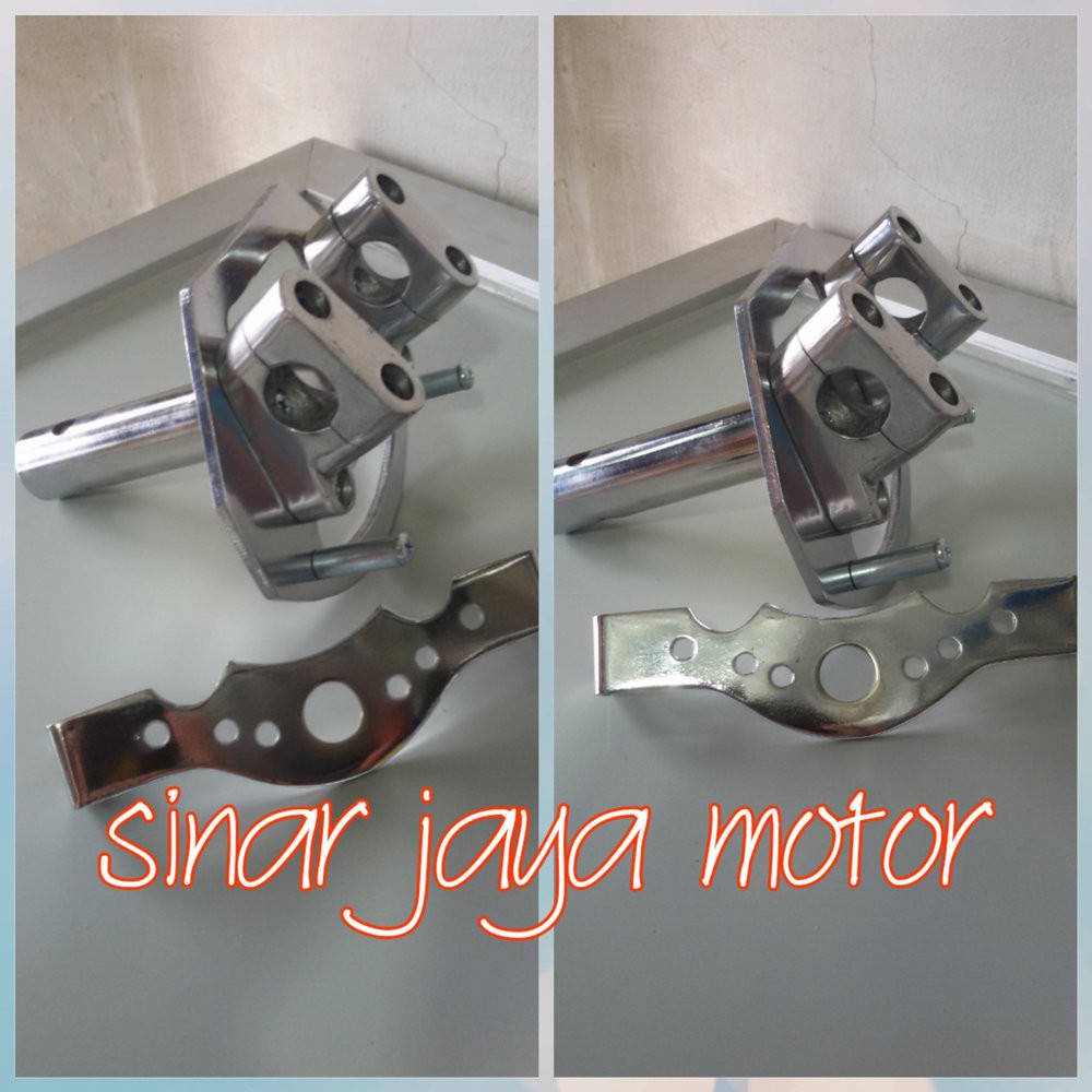 dudukan stang jepit segitiga . kupu kupu. motor honda Dis bac 35