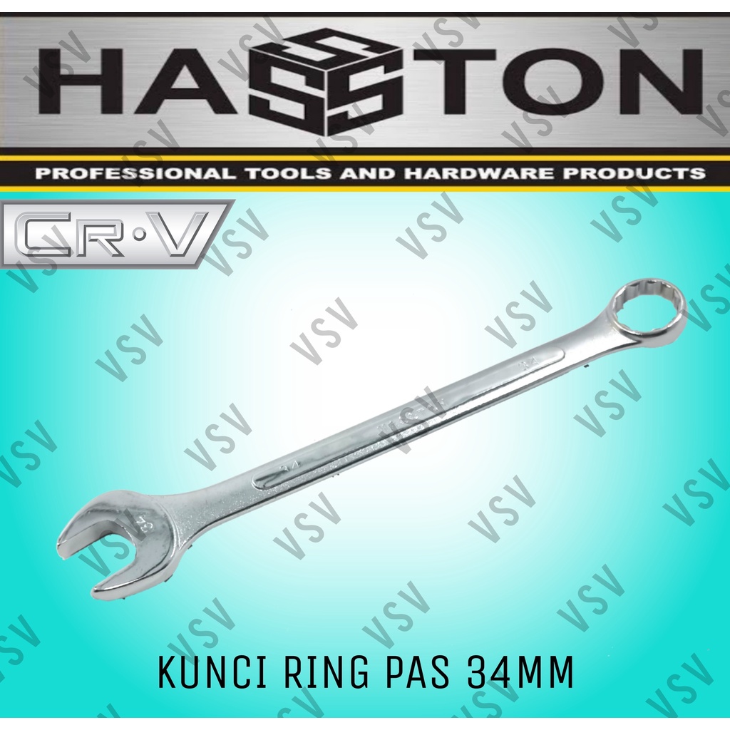 HASSTON Kunci Ring Pas 34mm Combination Wrench 34mm Ringpas 34mm Spanner