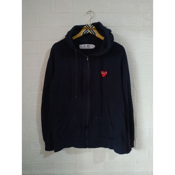 (SALE)hoodie zipper PLAY CDG SECOND ORIGINAL size M