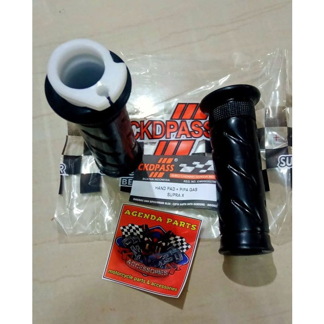 handgrip hanpad hanfat handle grip supra x 1set karet+pipa plastik slongsong gas