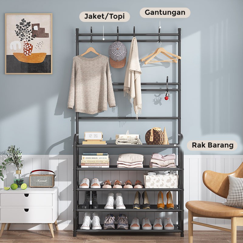 SHENAR ,   VENUS UNIQ  PORTABLE CLOTH RACK RAK GANTUNG SERBGUNA TOILET RAK SEPATU LEMARI GANTUNG RAK  STAND HANGER BAJU KRUDUNG TOPI  TAS DASI  JAS JAKET  RAK GANTUNG TOILET KAMAR  (BISA COD )