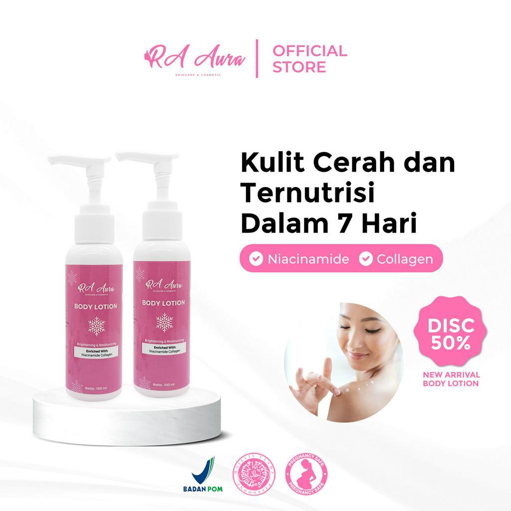 BPOM Ra Aura Body Lotion / Lotion Pemutih Badan / Lotion Whitening / Lotion BPOM PUTIH DALAM 7 HARI, INSTAN PUTIH WHITENING SUPER / ORI BPOM