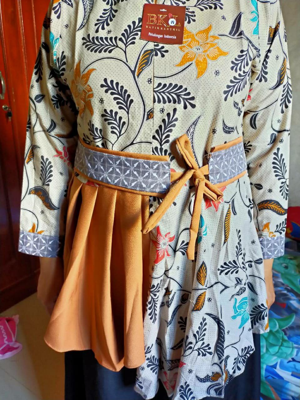 M-l-xl-xxl Batik Tunik Wanita Asj Sa Hrb026 Kenongo Pekalongan Sogan Tulis