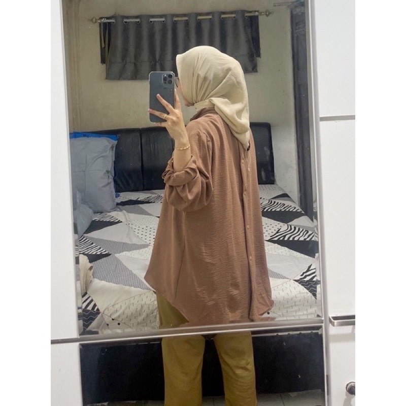 RIFA TOP CRINKLE BLOUSE BAJU ATASAN CRINKLE AIRFLOW PREMIUM - MALA BLOUSE