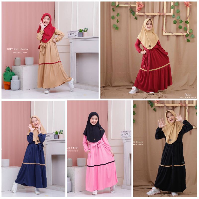 Gamis Michan Gamis Anak Michan Baju Anak Perempuan Baju Muslim Syari Anak Perempuan Gamis Kaos Anak 