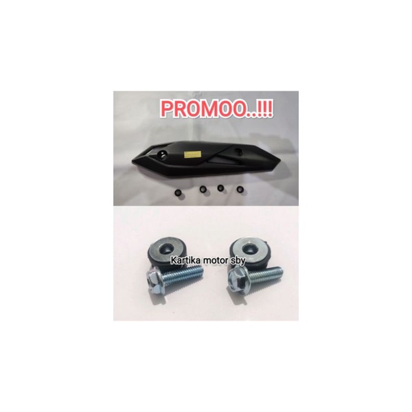 Cover tutup mofler pelindung kenalpot motor honda beat 2017-2019 kualitas bagus