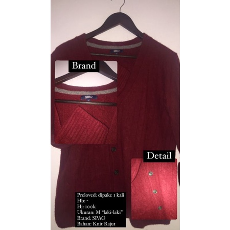 Preloved Cardigan SPAO Maroon