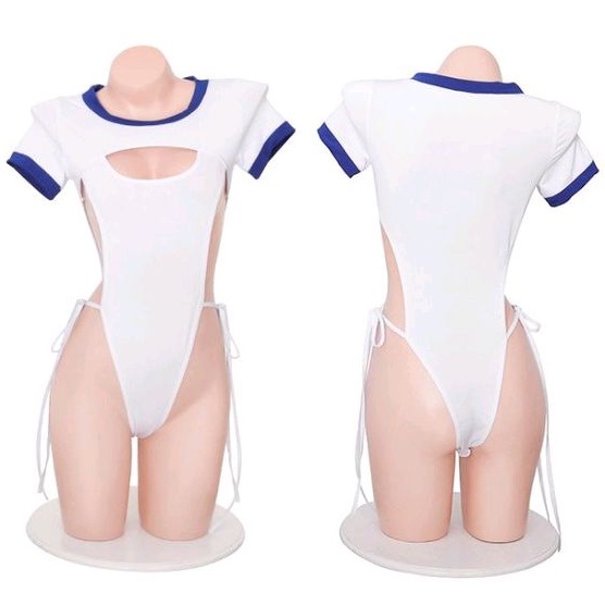 Lingerie Seksi Cosplay Baju Renang Bikini Swimwear Seragam Sailor Tali Samping