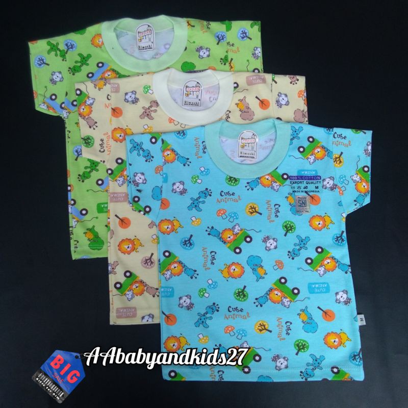 NEW PRODUCT SALE!!! Rimoshi Kaos Oblong Bayi Full Print Bahan Lembut dan SNI Ukuran S M L Xl