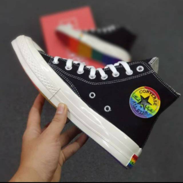 CONVERSE 70s BLACK WHITE RAINBAW PREMIUM