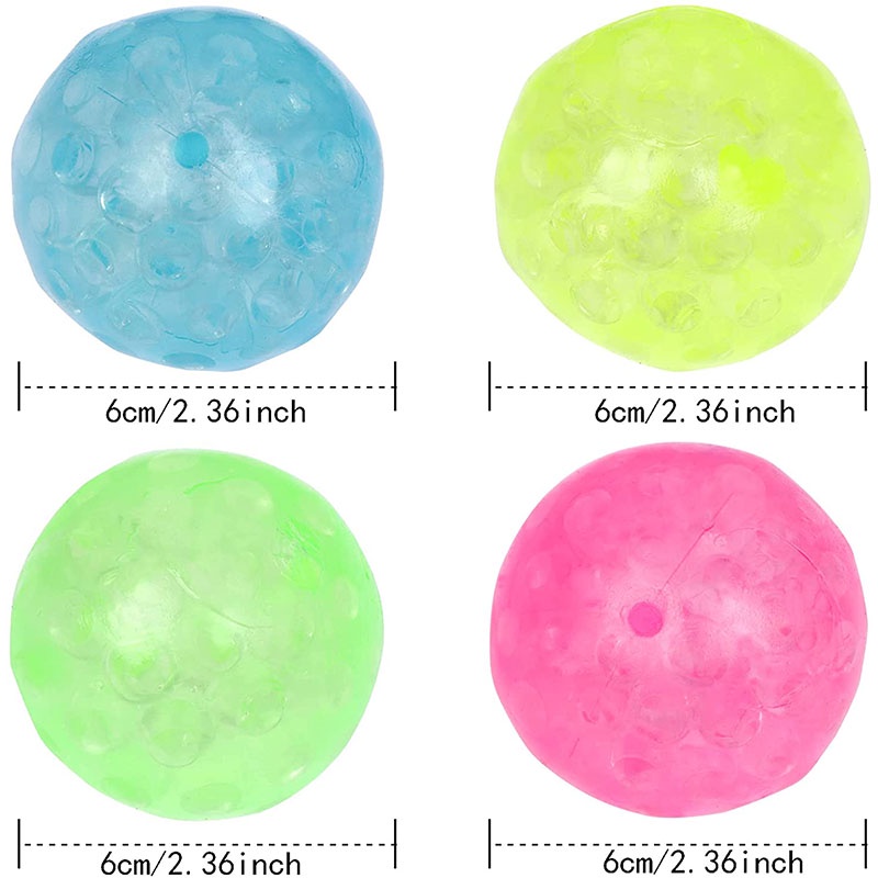 【WZ001】[GROSIR/COD]NEW VERSION! Sticky Ceiling Ball Glow in The Dark Mainan Bola Stress Relief Balls Squash Ball