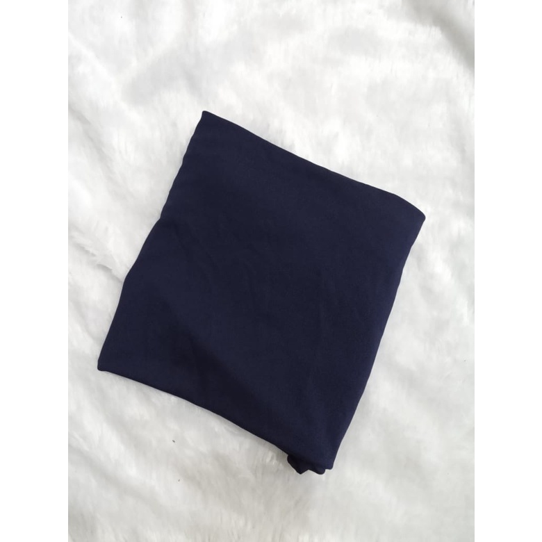 Jilbab ZHADIAH L Hijab Kerudung Bergo Tali Instan Terbaru Khimar Spandek Non Pad Murah-Navy