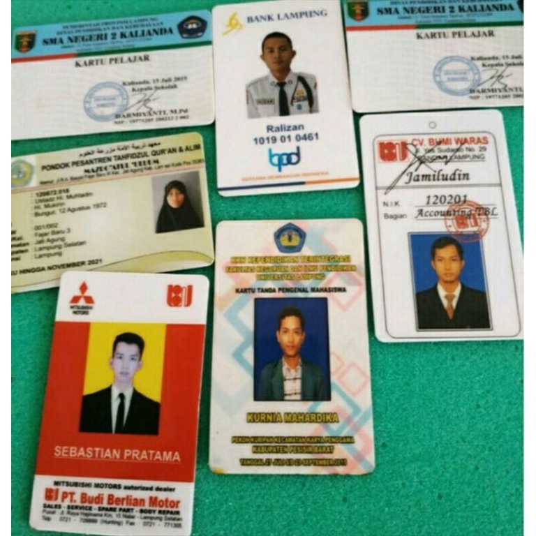 

Cetak ID Card bahan Kertas BC/Manila