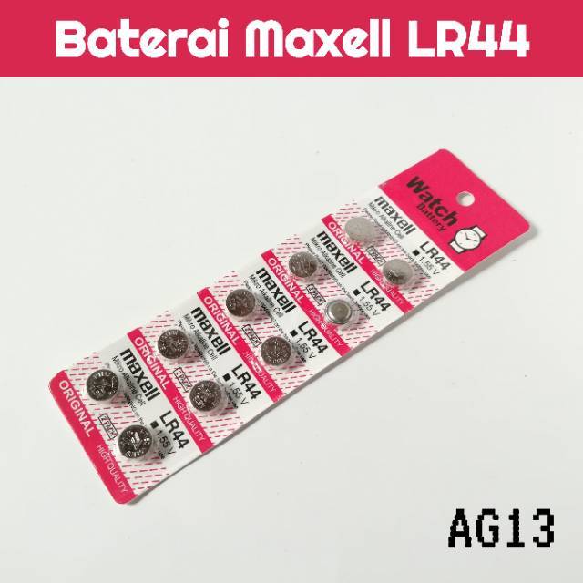 Baterai LR44 AG13 L1154 357 A76 Batrai Kancing LR 44 Alkaline Battery 1.55 Volt