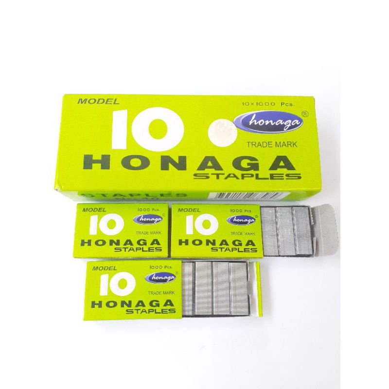 

✔Isi Staples HONAGA no. 10 warna Hijau