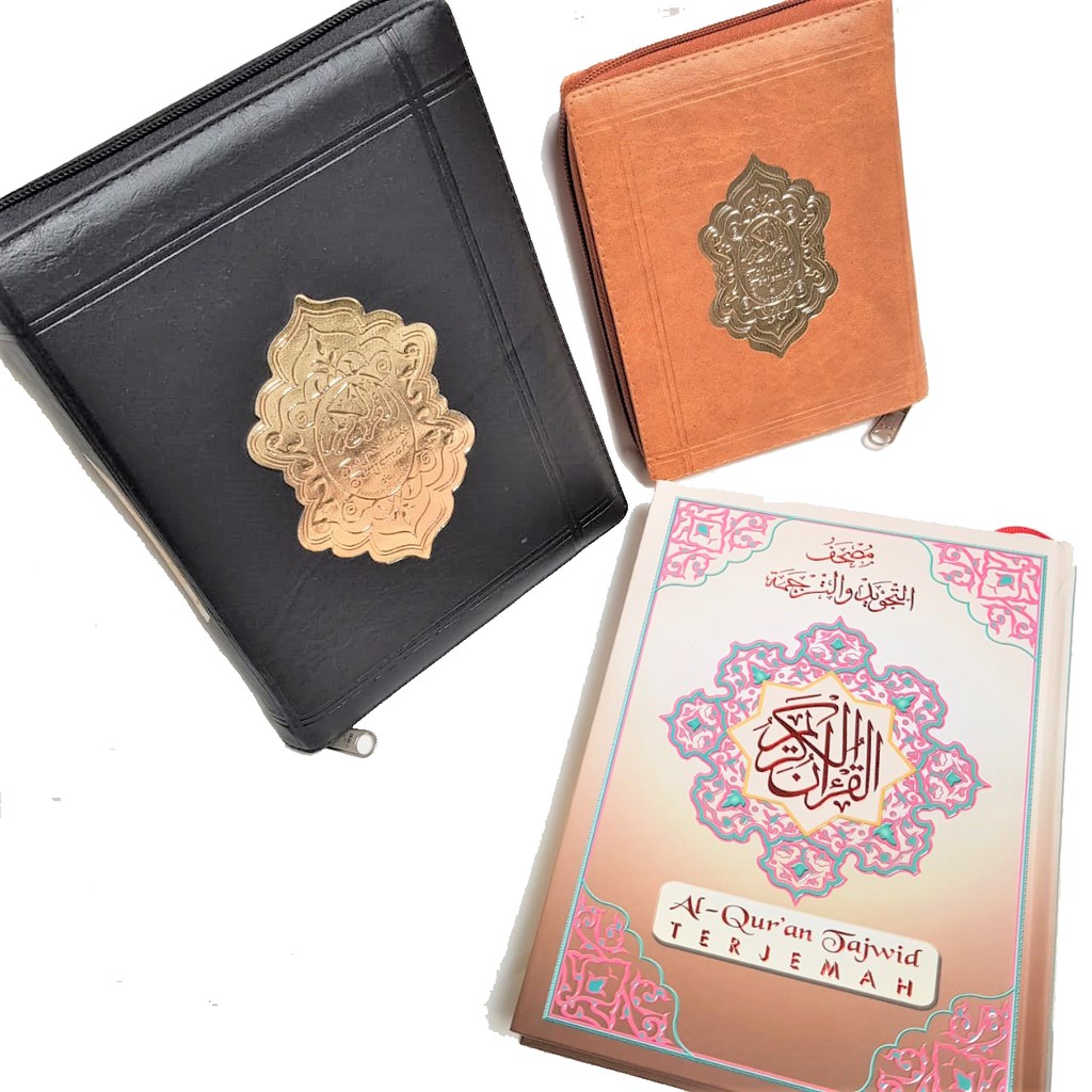 [QA5S/HC] Al Quran Cover Kulit Sleting / Hard Cover Tajwid Warna Terjemah Indonesia A5 Buku Tulis