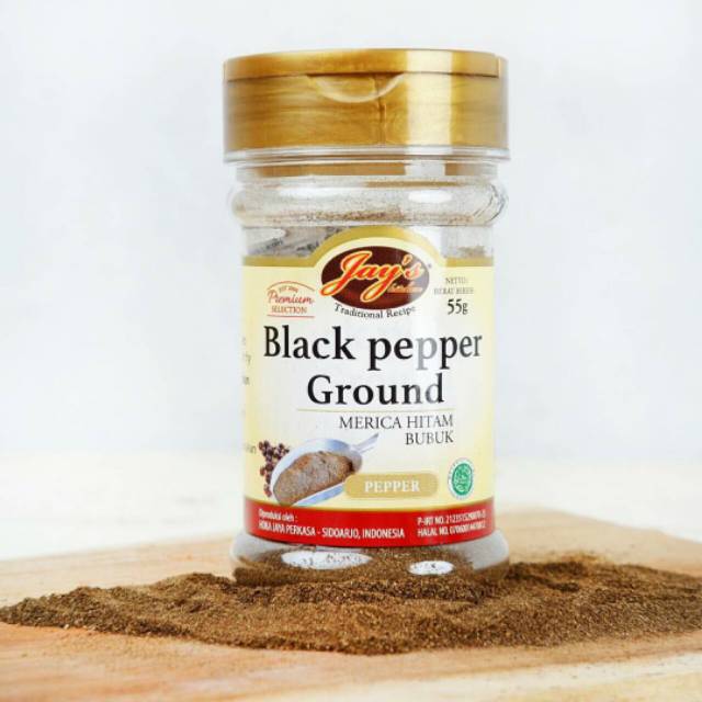

JAY'S KITCHEN Ground Black Pepper Lada Merica Hitam Bubuk 55 gram