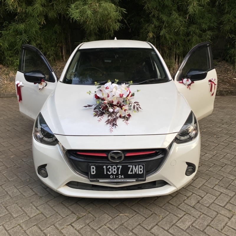 Bunga mobil pengantin murah premium pernikahan wedding car