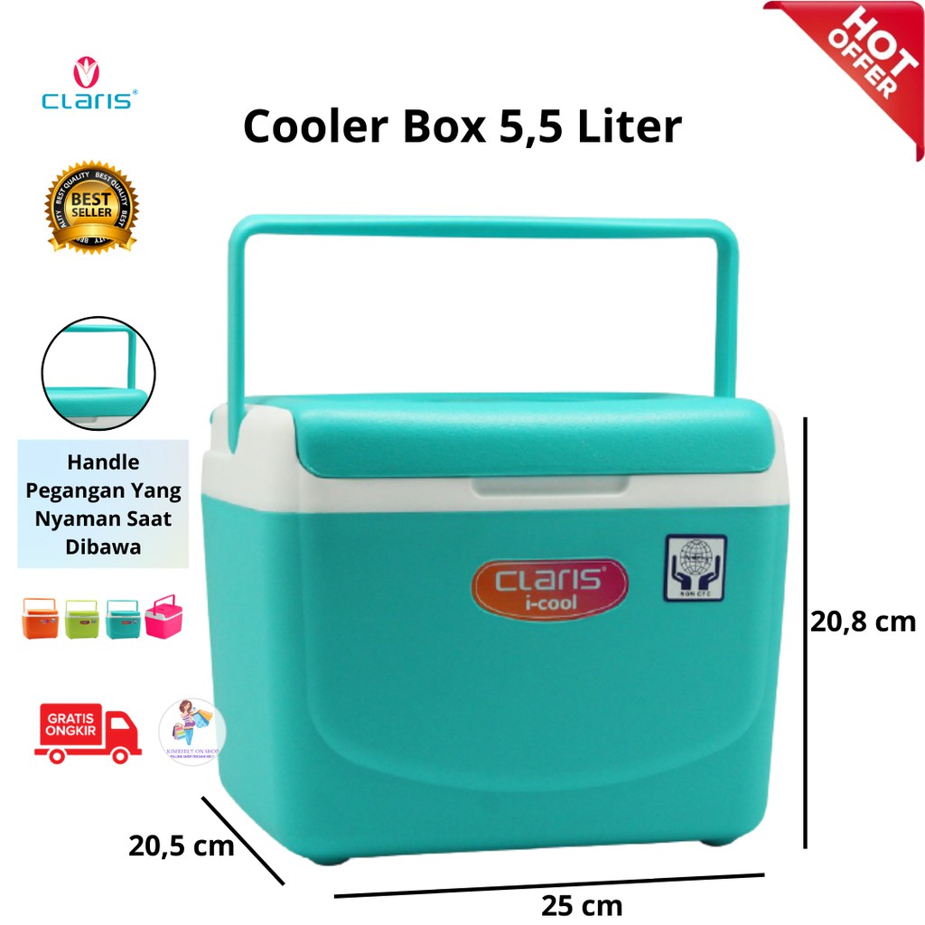 Cooler box claris 5.5 liter Multi Color