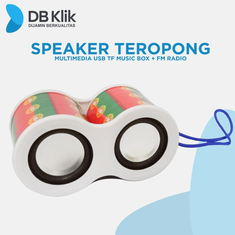 Speaker Teropong Music Box Kecil Plastik (USB/TF Card)