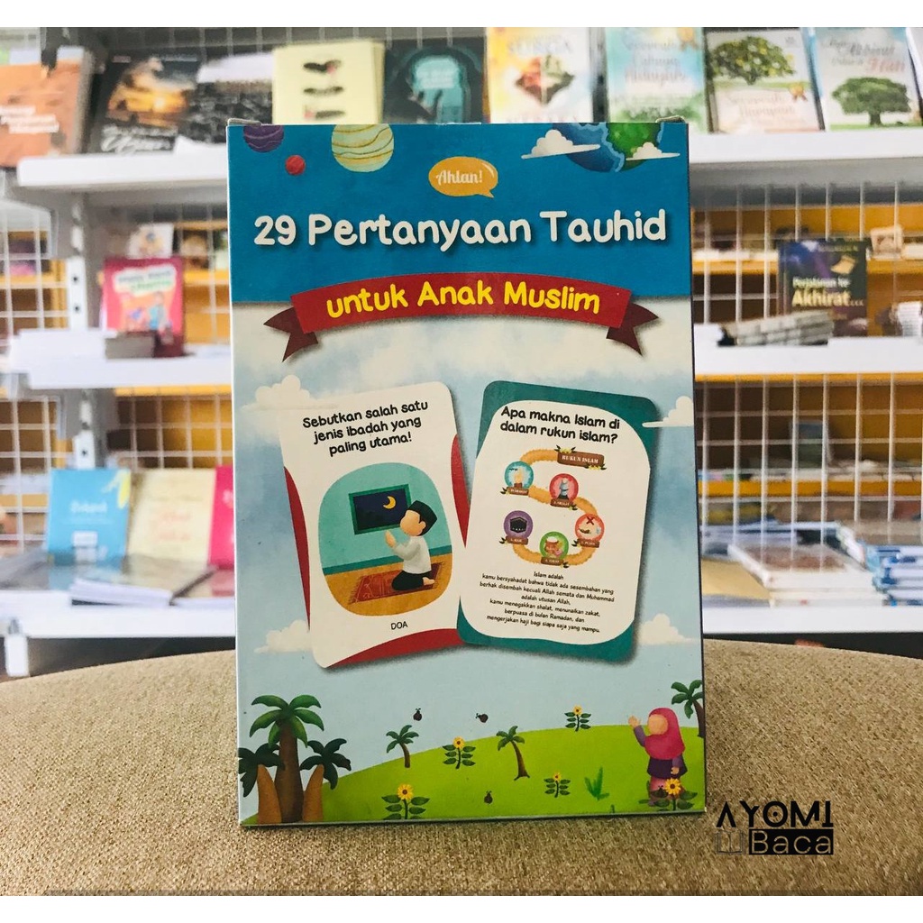 Flash Card 29 Kartu Pertanyaan Tauhid untuk anak muslim - ahlan - ustadz abu salma - mainan edukasi 