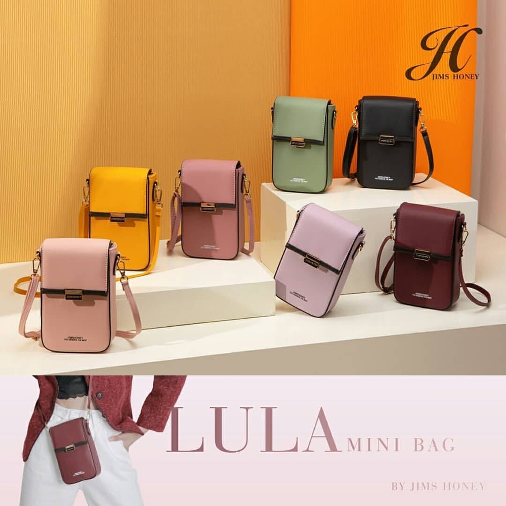 JIMS HONEY LULA MINI BAG Tas Wanita Remaja Mini Bag HP Dompet Kartu Koin Jimshoney Kulit Sintetis Se